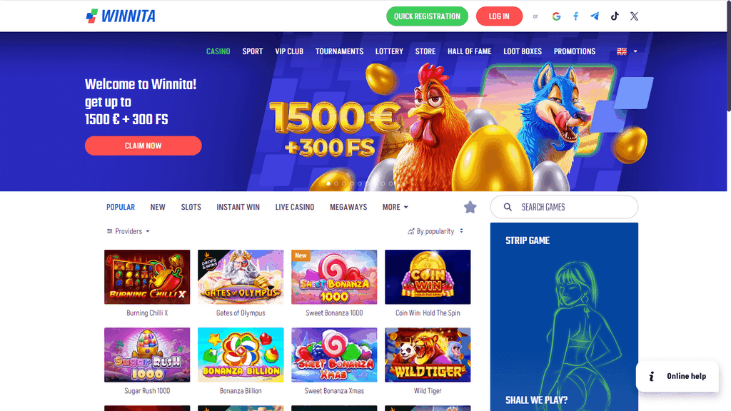 Valutazione di Winnita Casino: pro, contro e un'esperienza di gioco autentica